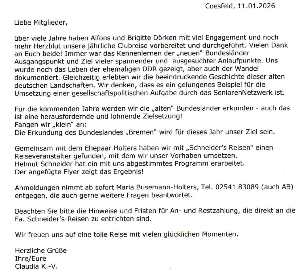 2026 01 11 Seniorenreisen InfoBrief Mitglieder